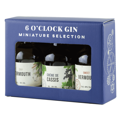 6 O’clock Gin Cocktail Spirits Miniature Selection
