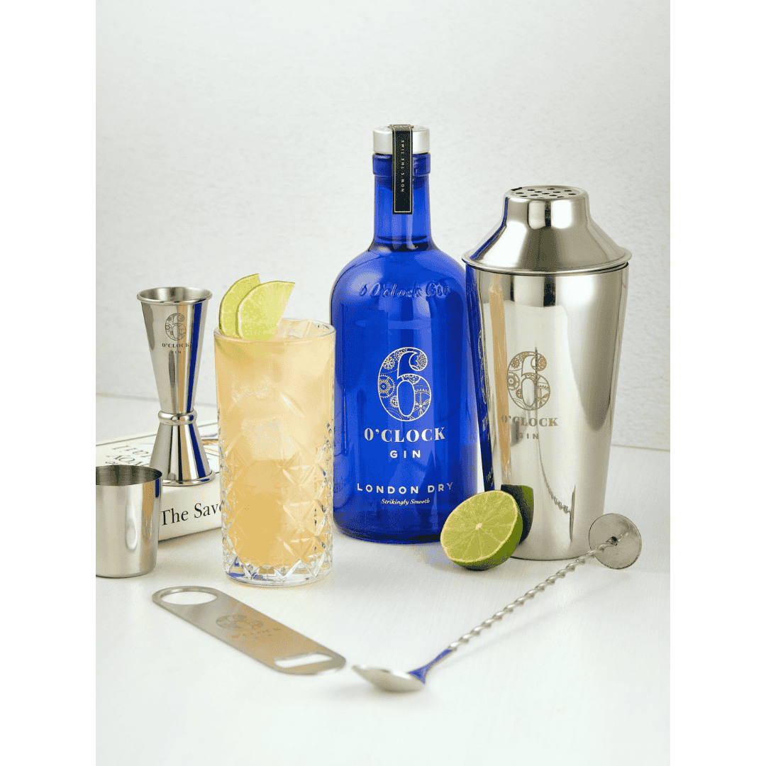 6 oclock gin barware bundle