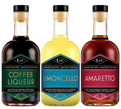 Luxury Liqueur Trio – Coffee, Limoncello & Amaretto